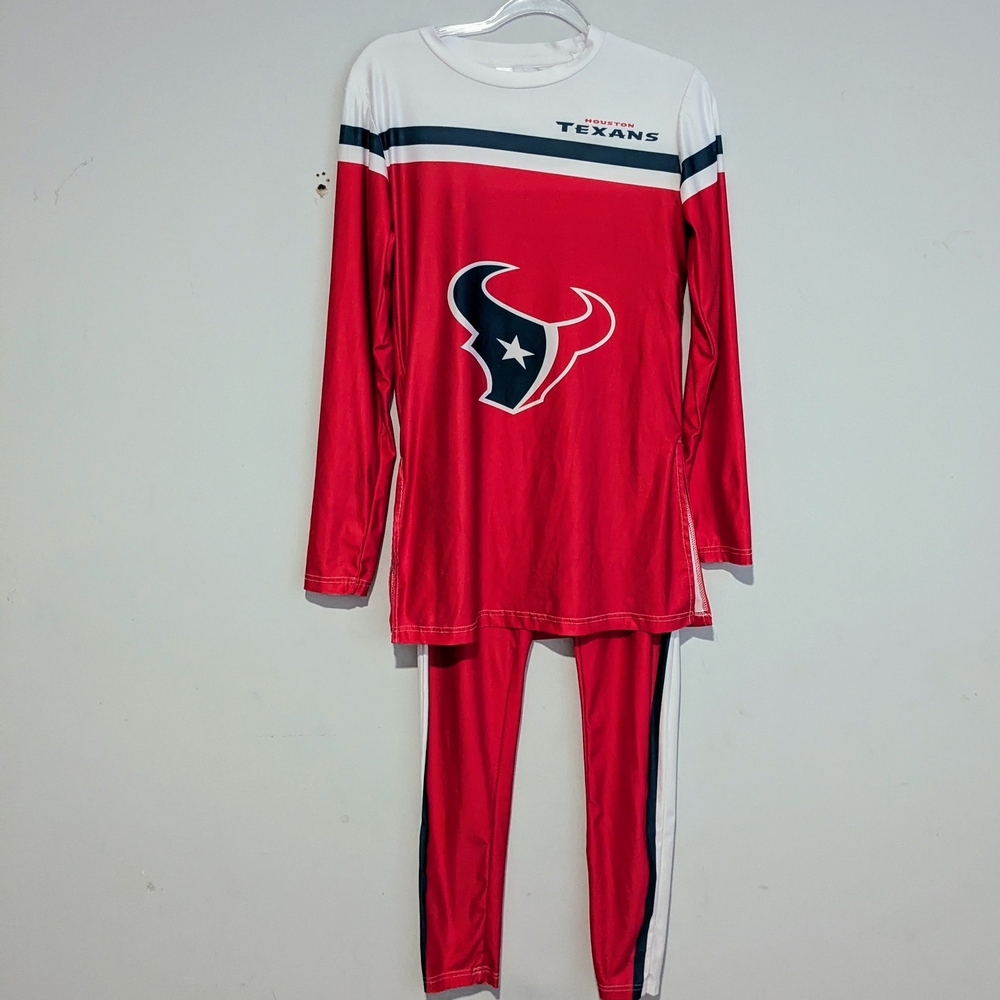 Houston Texans Red Long Sleeve Shirt & Pants Set Size L